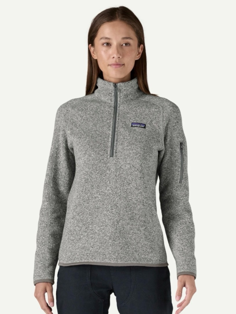Patagonia Women's Better Sweater 3/4 Zip Birch White
